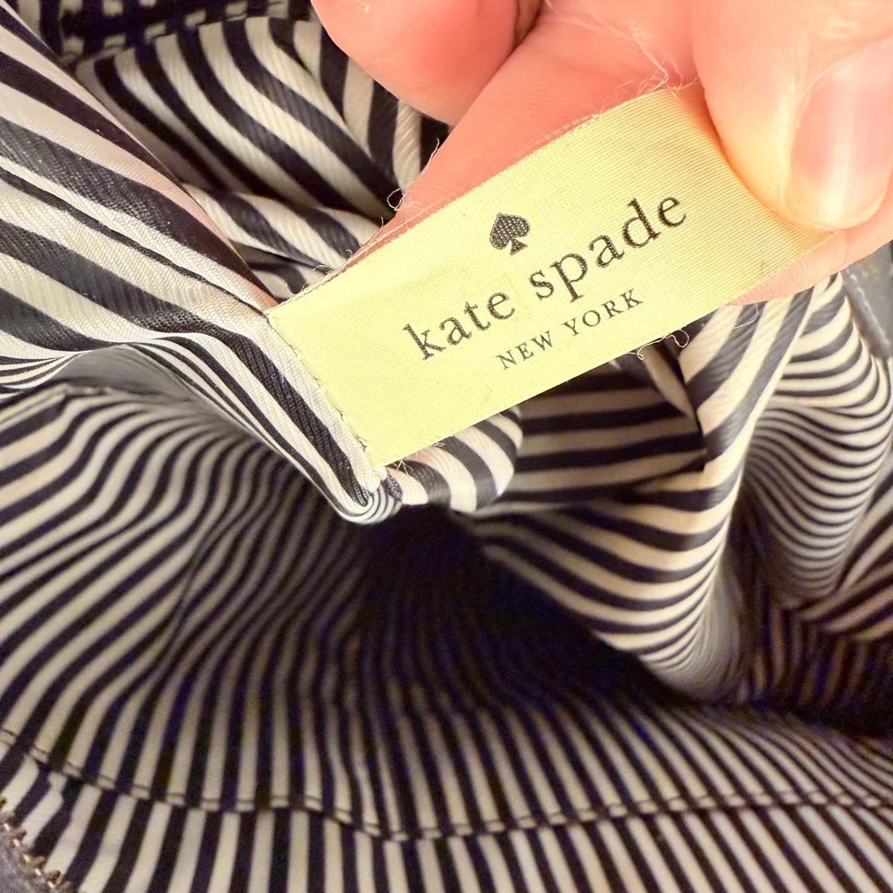Kate Spade Paloma Pebbled Gray Tote Bag Large Scallop Edge Shoulder Bag Classic‎